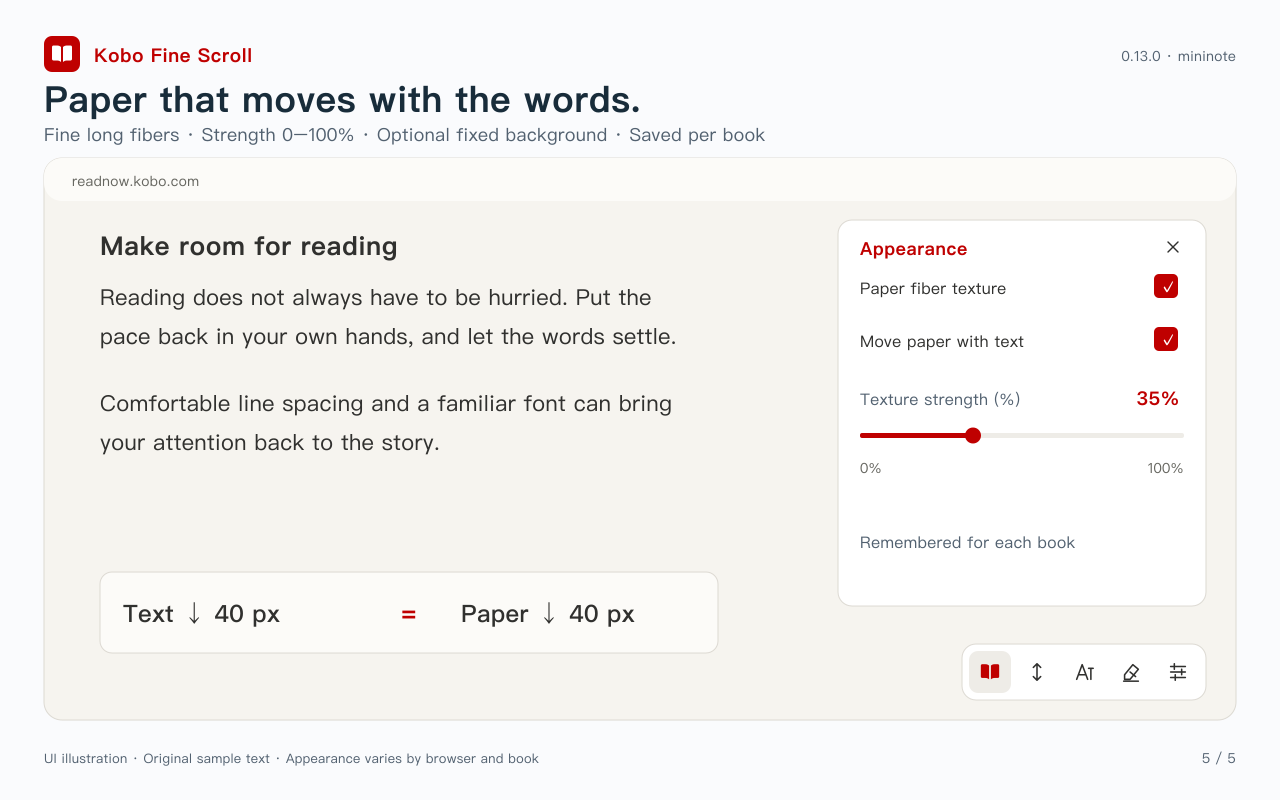 Paper strength and scroll-follow preferences